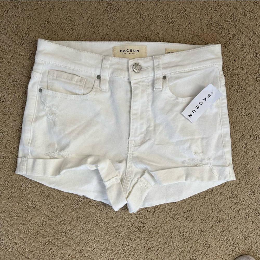 PACSUN Super Stretch Shortie Shorts Cuffed NEW